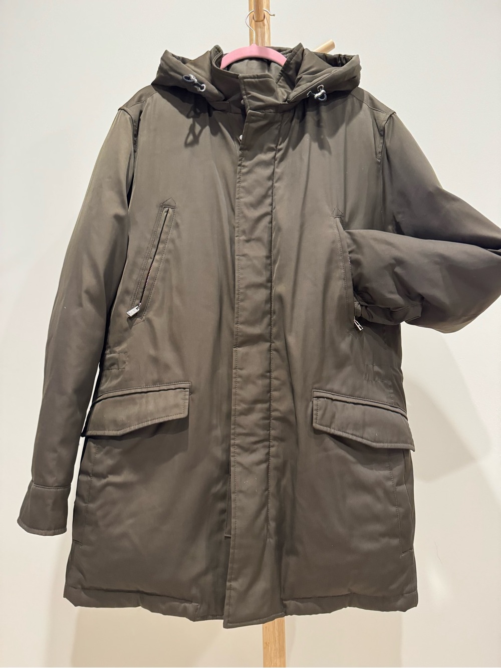 Hugo Boss Olive Hooded Puffer Jacket